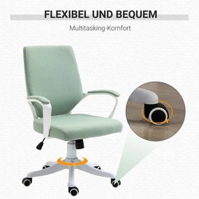 Vinsetto irodai szék, hintafunkcióval, vastagon párnázott, ergonomikus, zöld