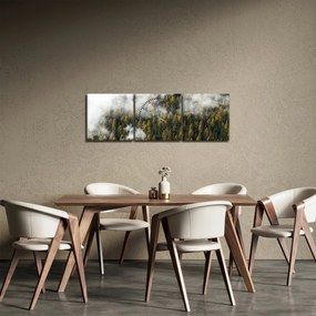 Egy erdő képe a felhők között (órával) (90x30 cm)