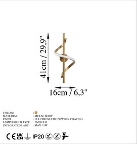 Lıkma - 13511 fali lámpa, arany