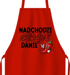 Kötény Piros Pamut Forró Étel A Másik Felének Pároknak