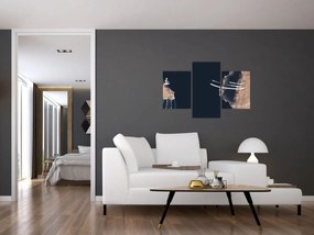 Kép - Sötétkék absztrakció (90x60 cm)