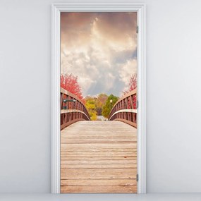 Fotótapéta ajtóra - Fából készült híd (95x205cm)