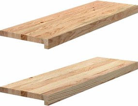 vidaXL 2 db tömör tölgyfa lépcsőfokok kezeletlen 80x30x2 cm