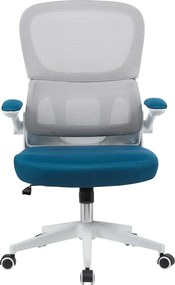 Irodai szék, barna/petrolkék/fehér, RAMIRO