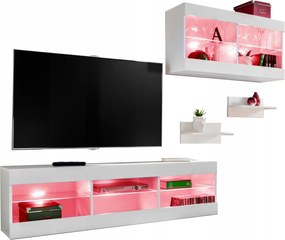 Rtv bútor szett Tivoli SET3 Fehér/Fehér, Rgb LED-ek