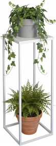 Virágtartó Állvány Loft Fém Álló Polc Virágtartó Állvány Fehér 70CM