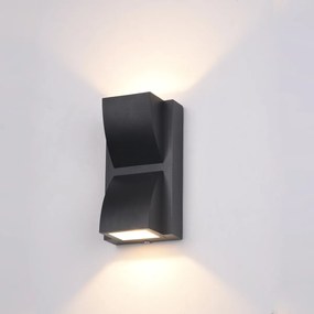 ITALUX EDGAR lefelé és felfelé világít fali lámpa fekete, 3000K melegfehér, beépített LED, 120 lm, IT-PL-437B