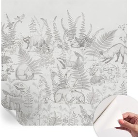 Öntapadós Dekoratív Fotótapéta Hálószobába Erdei állatok 250x250 cm