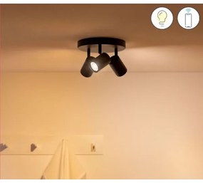 WiZ - LED RGBW Dimmelhető spotlámpa IMAGEO 3xGU10/4,9W/230V fekete Wi-Fi