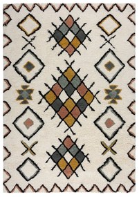 Krémszínű kézi szövésű gyapjú szőnyeg 120x170 cm Moroccan Midar – Flair Rugs