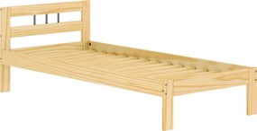 Ágy ráccsal, természetes, fenyőfa, 90x200, JONA NEW