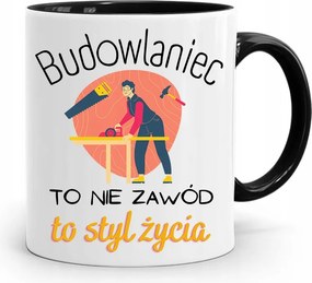 Bögre Fekete Építő Barkács Szakember Ajándék fényképes nyomtatással