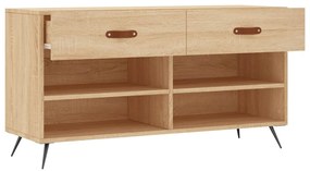 vidaXL sonoma tölgy színű szerelt fa cipőpolc 102x35x55 cm