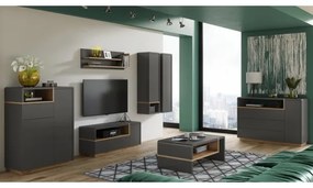 Polc FRED antracit/artisan tölgy