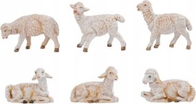 6 Bárány betlehem a Fontanini cégtől max. 5cm magas, 10cm magas figurákhoz
