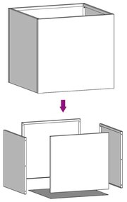 vidaXL 2 db fehér acél növénytartó 32 x 30 x 29 cm