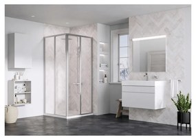 RAVAK Supernova III SRV2-80 195 S fél zuhanykabin, szatén + Grape