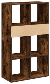 könyvszekrény füstös tölgy 66x31x112 cm szerelt fa