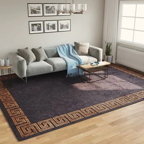 fekete-arany mosható csúszásgátló szőnyeg 400 x 300 cm