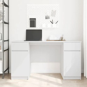 Asztal Fehér 140x49x76 cm Szerelt fa