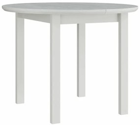 Asztal Victorville 107Fehér, 76cm, Hosszabbíthatóság, Természetes fa furnér, Fa, Részben összeszerelt