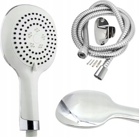 Zuhany Szett 3 Funkciós Zuhanyfej Tömlő Tartó Fehér Anti-calc
