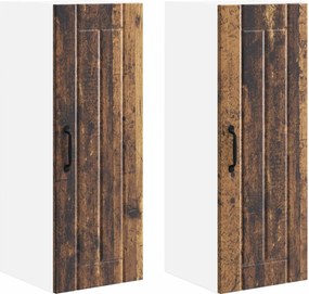 vidaXL Konyhaszekrény 2 pcs Öreg fa 30 x 31 x 80 cm Faanyag