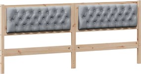 vidaXL Fejtámla Egyéb Barna és világosszürke 200 cm Tömör fenyőfa