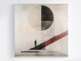 Vászonkép Canvas Absztrakt Bauhaus Lépcső Kör Geometria 40x40