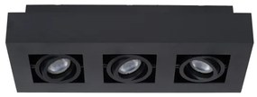 Lucide 09119/16/30 - XIRAX LED spotlámpa 3xGU10/5W/230V fekete