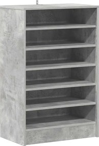 vidaXL betonszürke szerelt fa cipősszekrény 60 x 35 x 92 cm