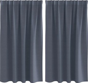 vidaXL Fekete Függöny Gyűrűkkel 2 pcs Antracit 140 x 140 cm Poliészter