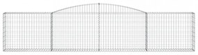 8 db íves horganyzott vas gabion kosár 400x30x80/100 cm