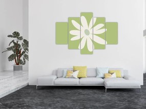 Kép - Hippik, zöld virágok N⁰2 (150x105 cm)