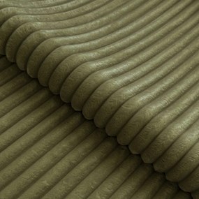 Zöld kordbársony sarokkanapé (bal oldali-L alakú) Marbeya – Ropez