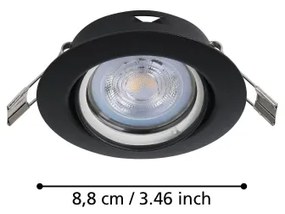 Eglo 901755 - KÉSZLET 3x LED Beépíthető lámpa FAVAZZINA 1xGU10/4W/230V fekete
