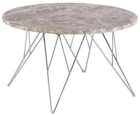 Szürke márvány kerek dohányzóasztal ø 80 cm Prunus – Actona
