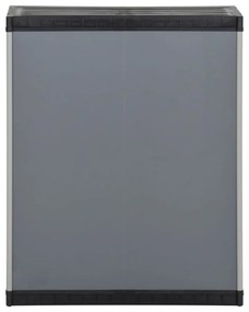 szürke és fekete kerti PP szeméttároló 68 x 40 x 85 cm