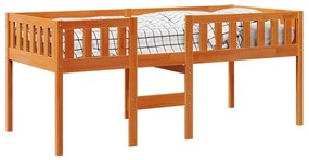 viaszbarna tömör fenyőfa gyerekágy matrac nélkül 80 x 200 cm