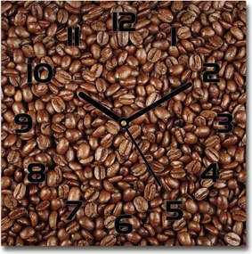 Modern lógó üveg óra Kávébab 30x30
