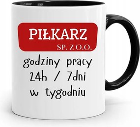 Fekete Bögre Ajándék Labdarúgóknak Sp.z O.o. fényképes nyomtatással