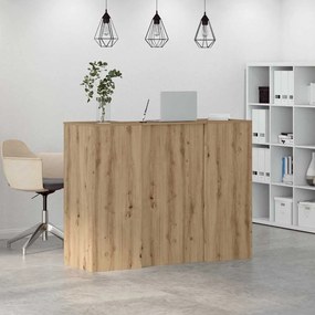 recepciós pult kézműves tölgy 135x50x103,5 cm szerelt fa