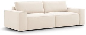 Bézs bársony kinyitható-tárolóhelyes kanapé 247 cm Jodie – Micadoni
