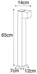 Ipari kültéri állólámpa antik arany 65 cm IP44 - Baleno