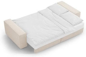 Bézs buklé kinyitható kanapé 247 cm Jodie – Micadoni Home