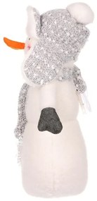 Karácsonyi dekoráció Hóember LED csillagokkal, magasság 40 cm, fehér