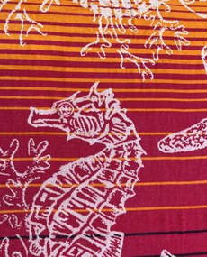 Ischia lila-narancs strandtörölköző