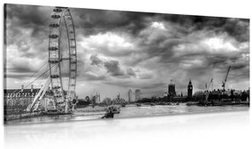 Egyedi London és a Temze folyó fekete-fehérben