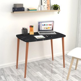 [en.casa] Íróasztal Kongsberg 70 x 90 x 60 cm fekete márványhatású natúr