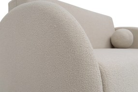 Nubi ágyazható kanapé 3 személyes 140 cm, ágyneműtartós - világos bézs boucle Quelle 03